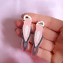 Bobbi Frances : Australiana : Galah Earrings - Neutral
