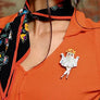 LaliBlue : Halloween Woods : Ghost brooch with flowers