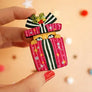 LaliBlue : Christmas : Gift Brooch with Kitten
