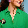 LaliBlue : Summerween : Girl on float brooch