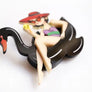 LaliBlue : Summerween : Girl on float brooch