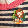 LaliBlue : Spring : Girl with Easter basket brooch