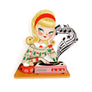 Laliblue : Christmas : Girl with a record player brooch