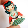 Laliblue : Christmas : Girl with a snow globe brooch