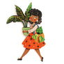 Laliblue : Plant Lover : Girl with plants brooch
