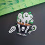 Cherryloco : Gothic Ghost Teacup Brooch or Necklace