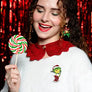 LaliBlue : Christmas : Grinch Woman Brooch