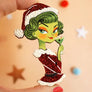 LaliBlue : Christmas : Grinch Woman Brooch
