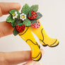Laliblue : Plant Lover : Gumboots with strawberries brooch
