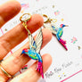 Rosie Rose Parker : Hummingbird Earrings Huggie Hoops