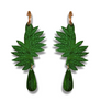 Bobbi Frances : Daintree 2: Green Fern Dangle Earrings