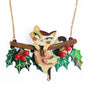 Laliblue : Christmas : Kitty collar on a holly branch necklace