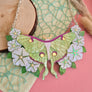 Cherryloco : Luna Moth and Moonflower Statement Necklace
