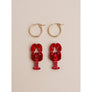 Wolf & Moon : Lobster Hoop Earrings