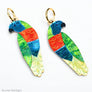 Lunar Deesigns : Luke the Lorikeet - Marble Acrylic - Hoops