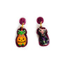 Rosie Rose Parker : Halloween : Miss Matched Earrings - Vampier kitty and Pumpkin kitty