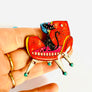 Rosie Rose Parker : Mr Cat on a sofa brooch