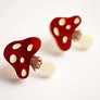 Laliblue : Christmas : Mushroom earrings