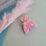 Cherryloco : Mystic Moon Moth Pin - Coral Sunset