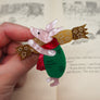 Dolly Dimple Design : Piglet with a Christmas Cracker Brooch