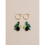 Wolf & Moon : Olive Hoop Earrings