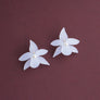Wolf & Moon : Orchid Earrings in Frost