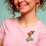 LaliBlue : Summerween : Paddle surf witch brooch