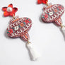 LaliBlue : Christmas : Pink Christmas Ball Earrings