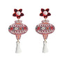 LaliBlue : Christmas : Pink Christmas Ball Earrings