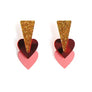 LaliBlue : Valentines : Pink Hearts Earrings