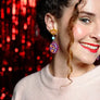 LaliBlue : Christmas : Purple Christmas Ornament Earrings