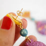 LaliBlue : Christmas : Purple Christmas Ornament Earrings