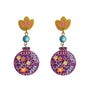 LaliBlue : Christmas : Purple Christmas Ornament Earrings
