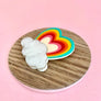 Birdie Bananas : Rainbow On A Cloudy Day Brooch