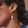 Wolf & Moon : Raindrop Hoops in Cream