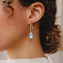 Wolf & Moon : Raindrop Hoops in Sea Blue