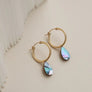 Wolf & Moon : Raindrop Hoops in Sea Blue