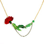 Laliblue : Plant Lover : Red carnation necklace