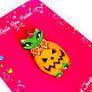Rosie Rose Parker :  Halloween : Retro Cat Pumpkin Pin
