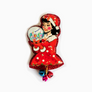 Rosie Rose Parker : Retro girl and the snow globe brooch