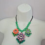 Cherryloco : Retro hippy boho flower charm trio statement necklace