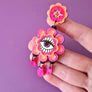 Cherryloco : Retro inspired flower dangle boho earrings