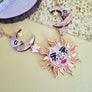 Cherryloco : Sun Moon and Stars Statement Charm Necklace