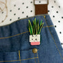 Laliblue : Plant Lover : Sansevieria brooch