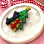 Birdie Bananas : Scottie Dog Christmas Brooch