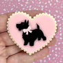 Birdie Bananas : Scottie Dog Pink Heart Brooch
