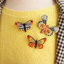 LaliBlue : Spring : Set of 3 Butterfly Brooches