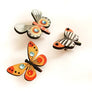 LaliBlue : Spring : Set of 3 Butterfly Brooches