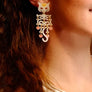 LaliBlue : Creepy Party : Skeleton cat earrings
