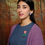 LaliBlue : Halloween Woods : Skull Flower Brooch
